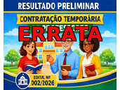 Errata Resultado Preliminar - Professor